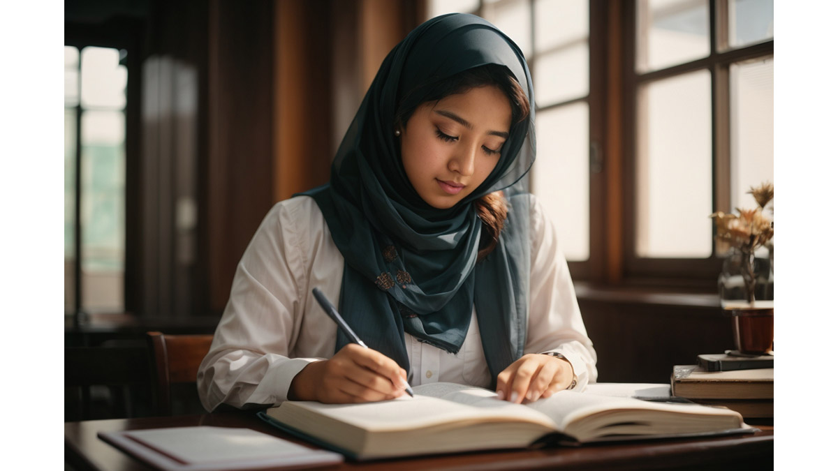 study techniques girl student study time